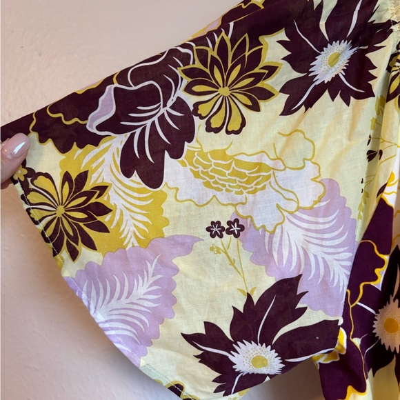 NWOT MAEVE ANTHROPOLOGIE FLORAL FLUTTER CINCHED TOP L - Picture 7 of 10